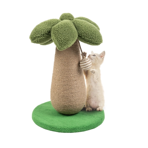 Rascador para Gatos en Forma de Palmera con Base y Juguete Colgante 
