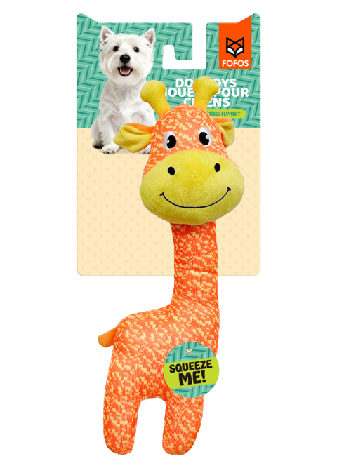 Brinquedo FlyKnit Girafa Laranja para Cães