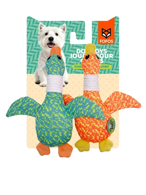 Brinquedos FlyKnit Patos Multicor (Pack 2) para Cães
