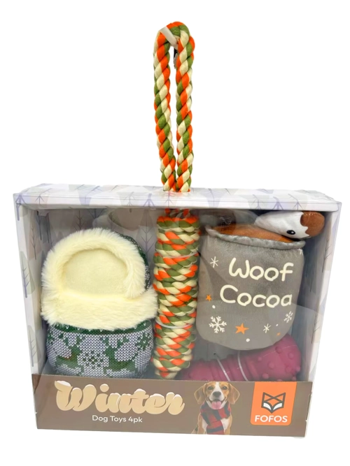 FOFOS | Conjunto de 4 Brinquedos (Coleção Inverno) - para Cães
