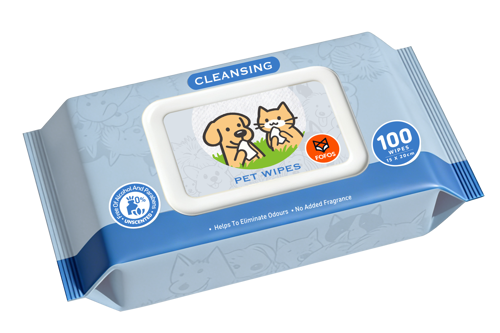 Toallitas Húmedas para Mascotas FOFOS (100 uds) – Limpieza Suave 