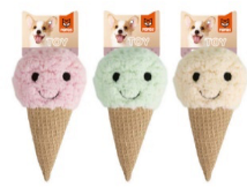 Peluche para cão forma gelado