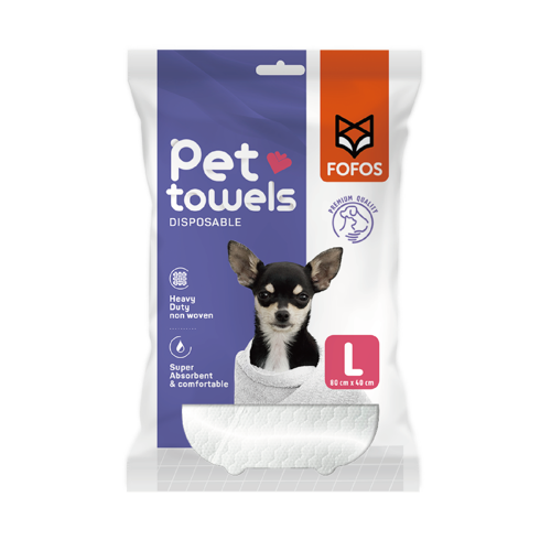 Toalla Desechable para Mascotas FOFOS L (80x40 cm) – Alta Absorción 