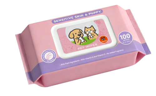 Toallitas Húmedas para Mascotas FOFOS (100 uds) – Piel Sensible & Cachorros (Avena)