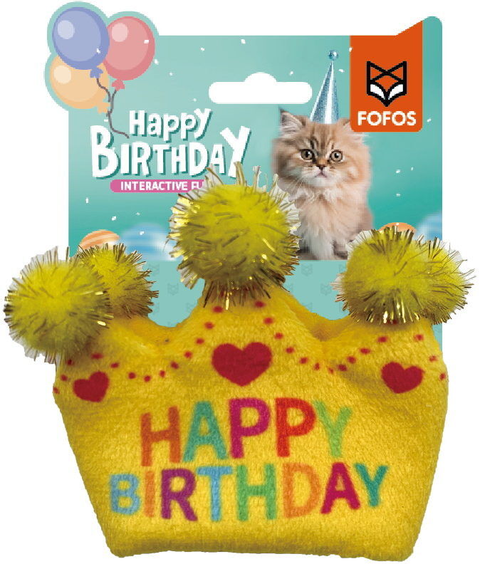 Coroa de Aniversário Brinquedo Gato FOFOS