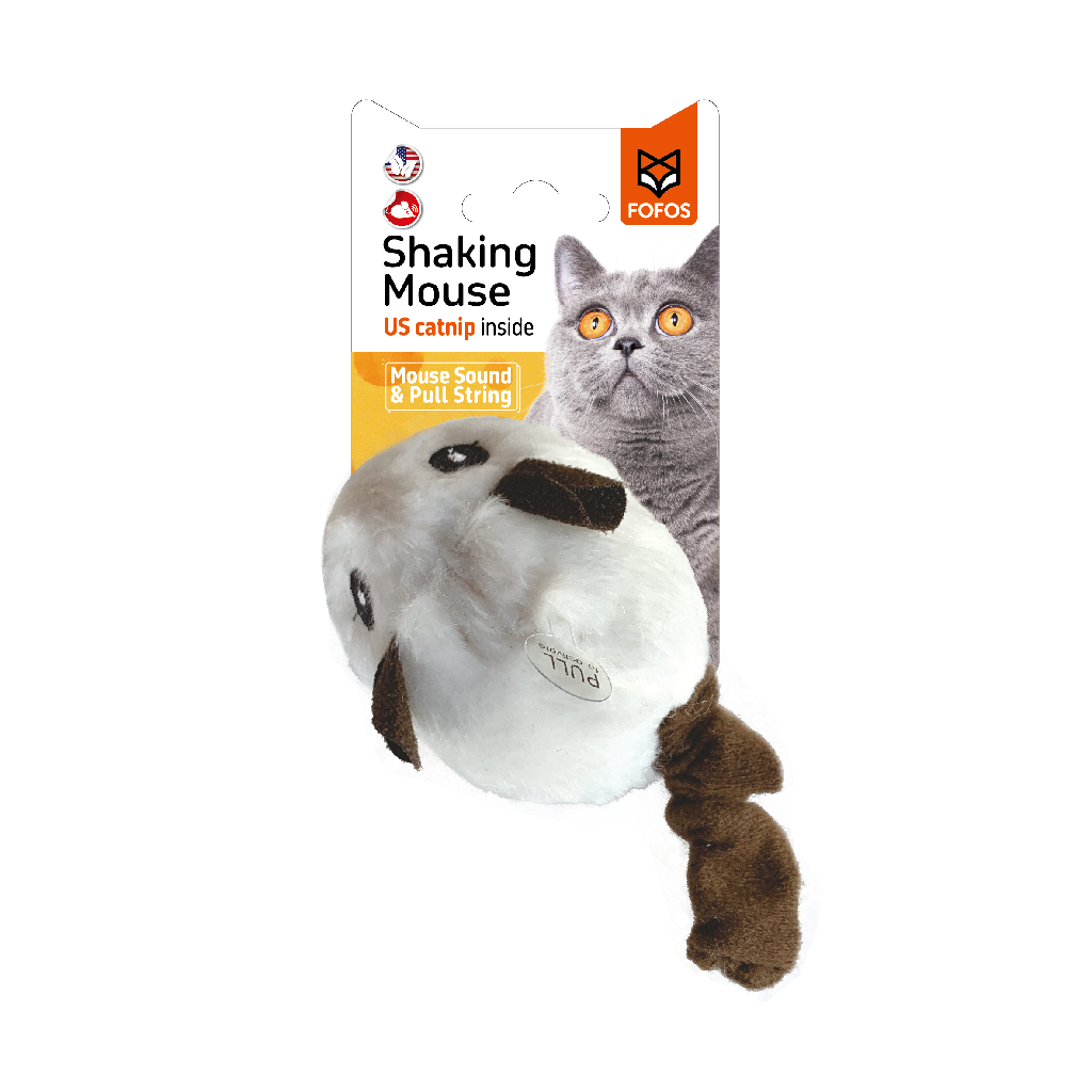 Rato Corda de Puxar Branco FOFOS