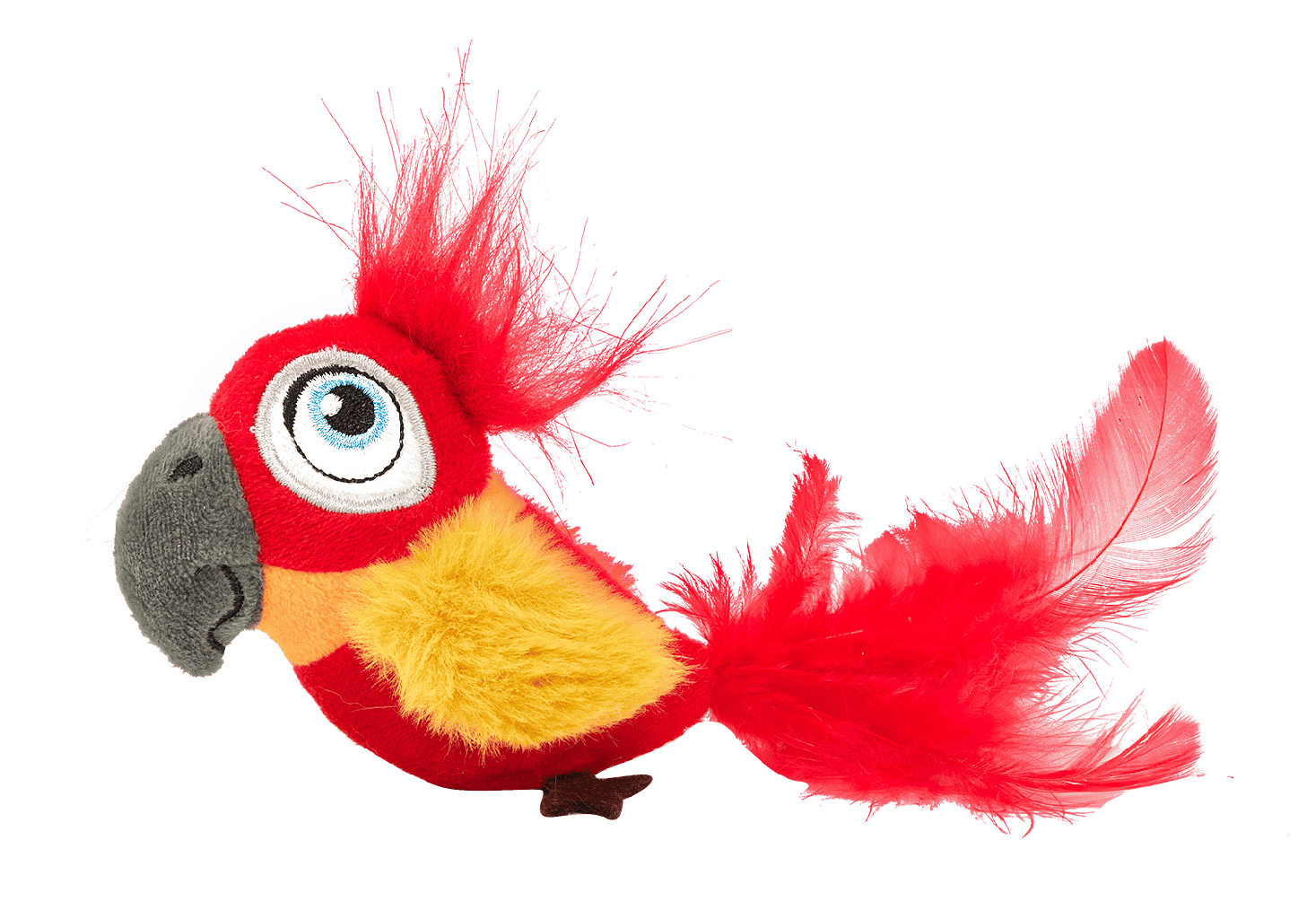 Papagaio Vemelho com Som e Catnip FOFOS