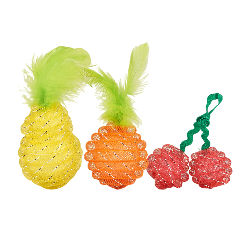 Brinquedo de bola de rede Frutada FOFOS (Caja completa 24 unidades)