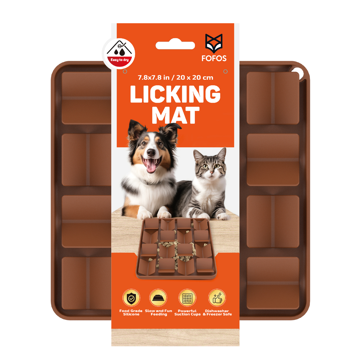 Alfombra para lamer marrón FOFOS
