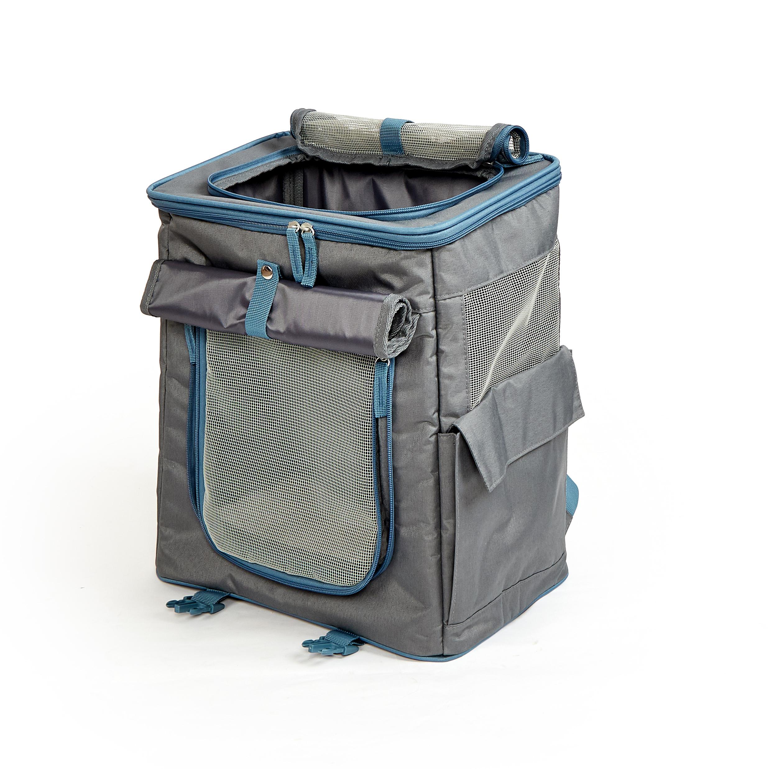 Mochila transportadora gris/azul FOFOS