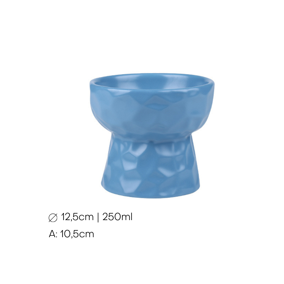 Taça Cerâmica Alta Direita c/ efeito 250ml Azul