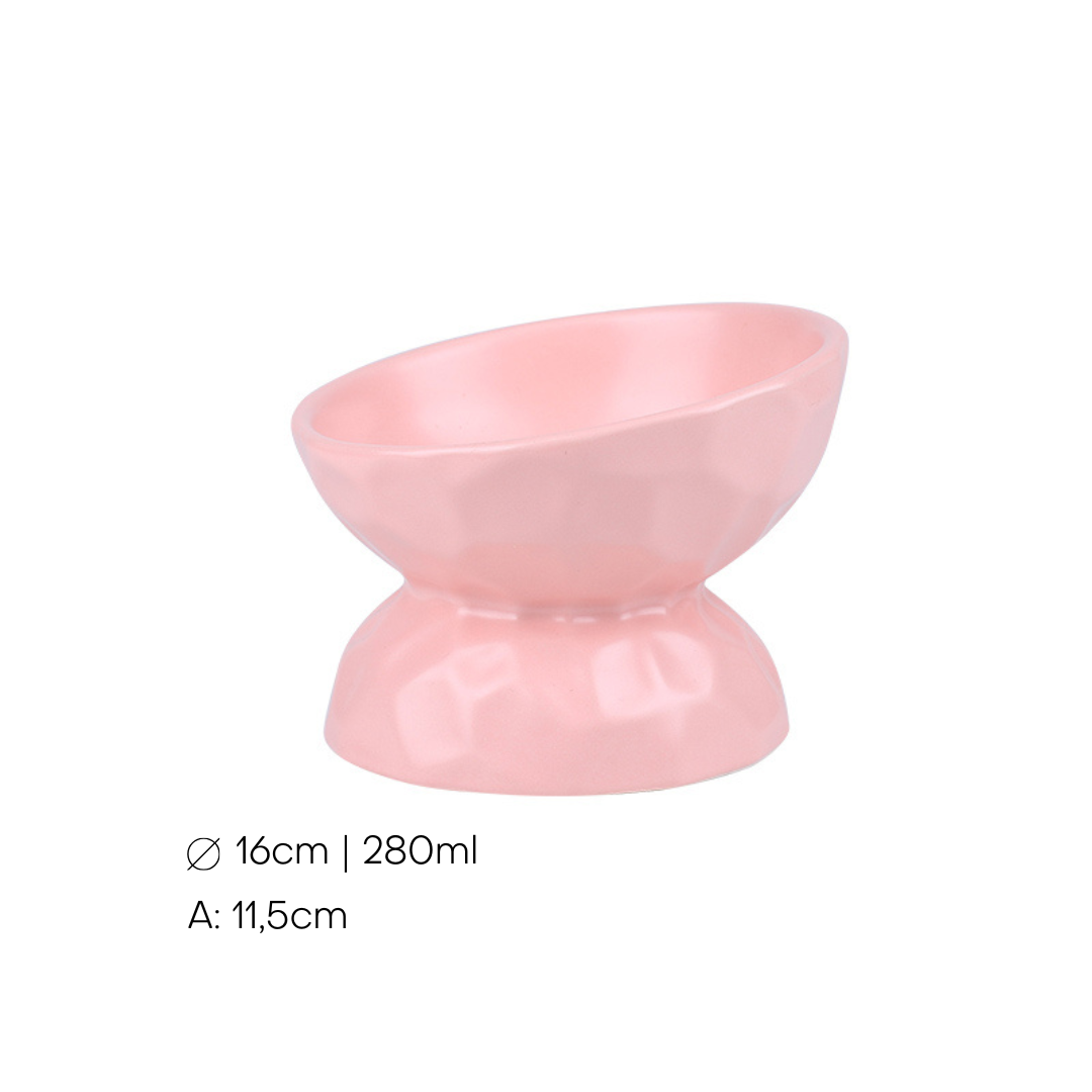 Taça Cerâmica Inclinada c/ efeito 280ml Rosa
