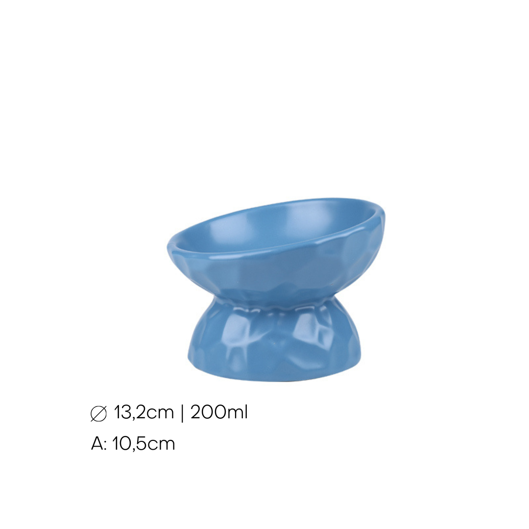 Taça Cerâmica Inclinada c/ efeito 200ml Azul