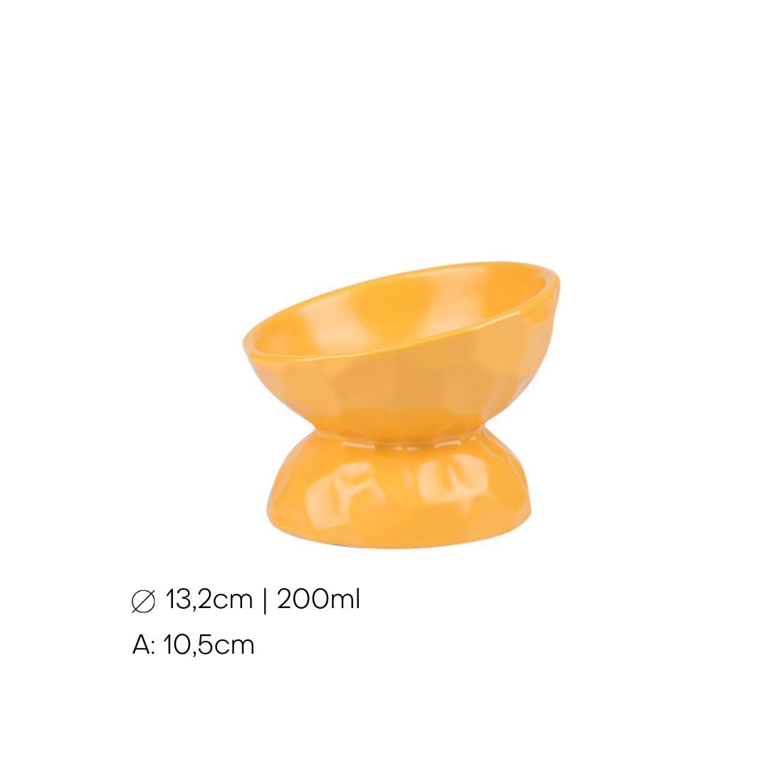 Taça Cerâmica Inclinada c/ efeito 200ml Amarela