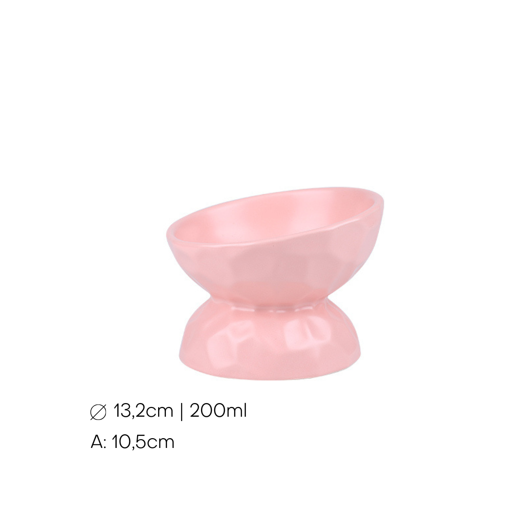 Taça Cerâmica Inclinada c/ efeito 200ml Rosa