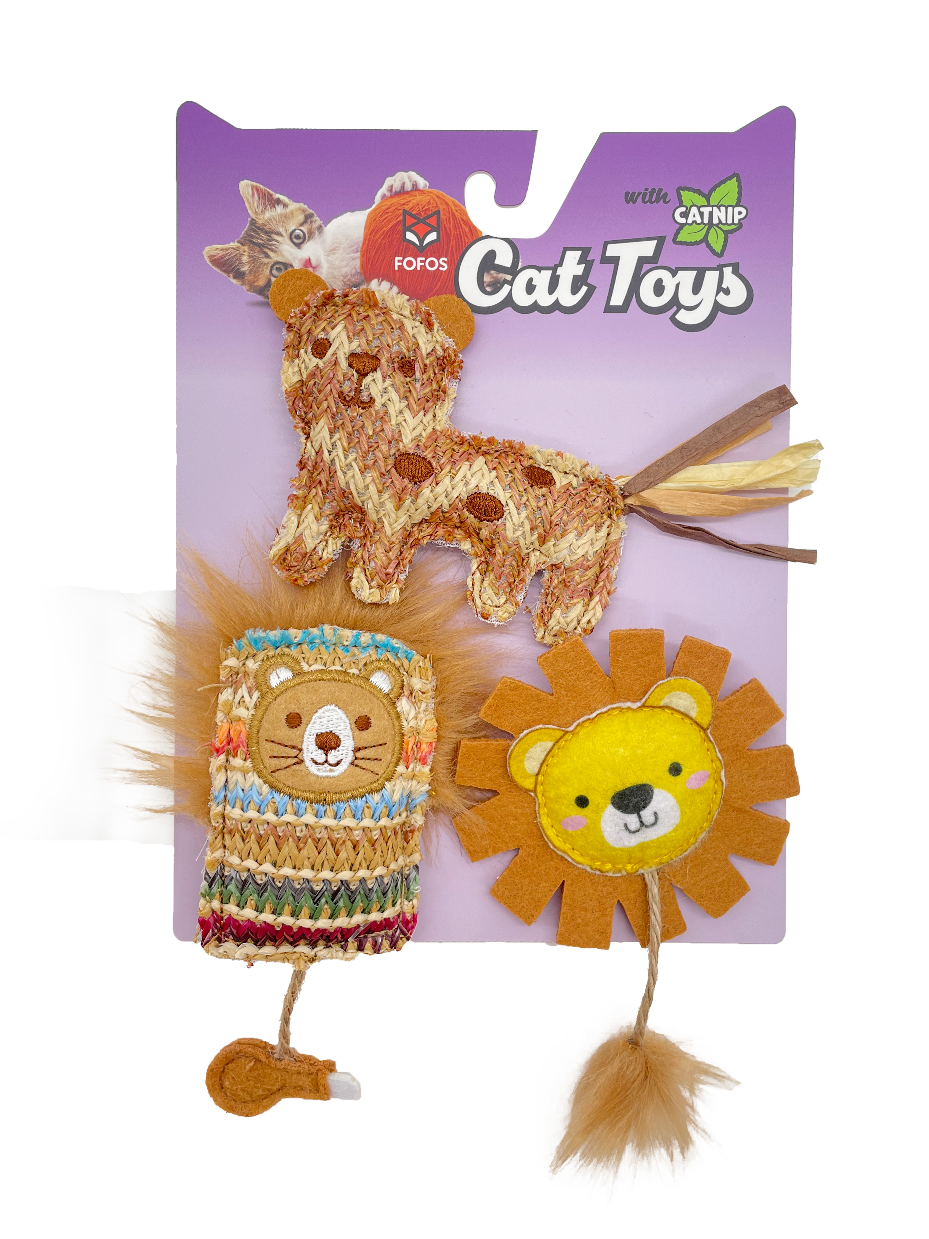 Set Safari con catnip León, jirafa y amigos para gatos Novedad