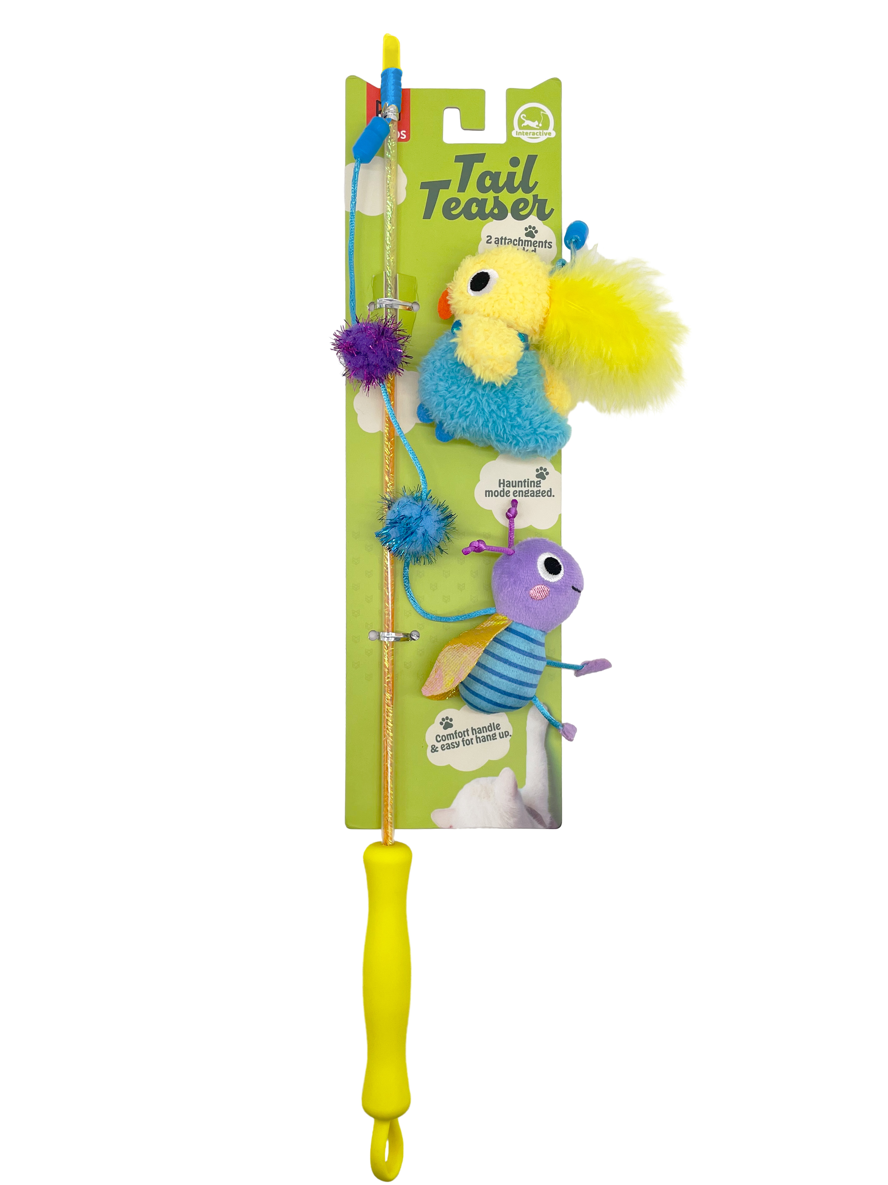 Brinquedo Cana para Gato com Catnip Insetos e Pássaros Voadores