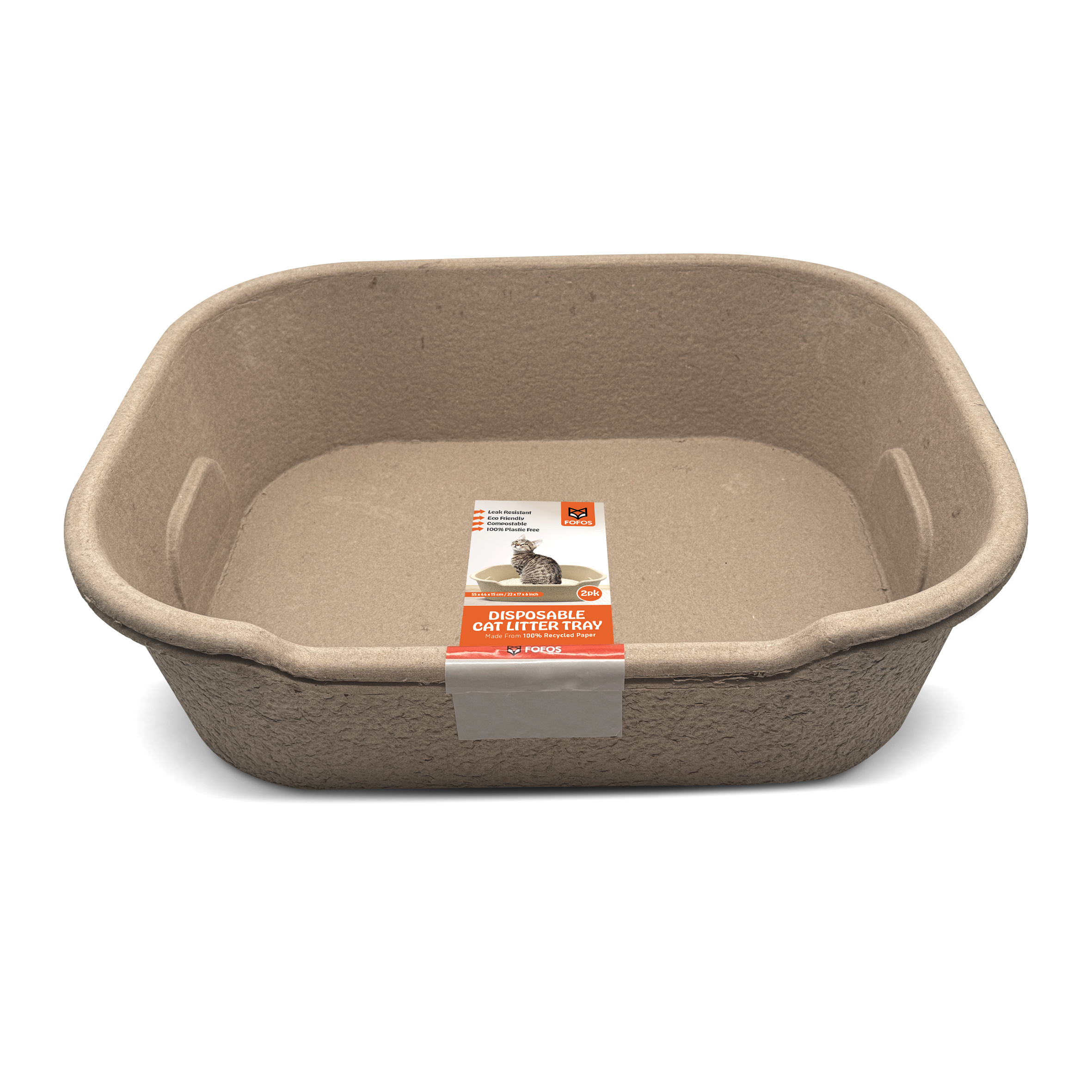 Pack 2 Caixas de Areia Descartáveis para Gato (Tamanho ML)