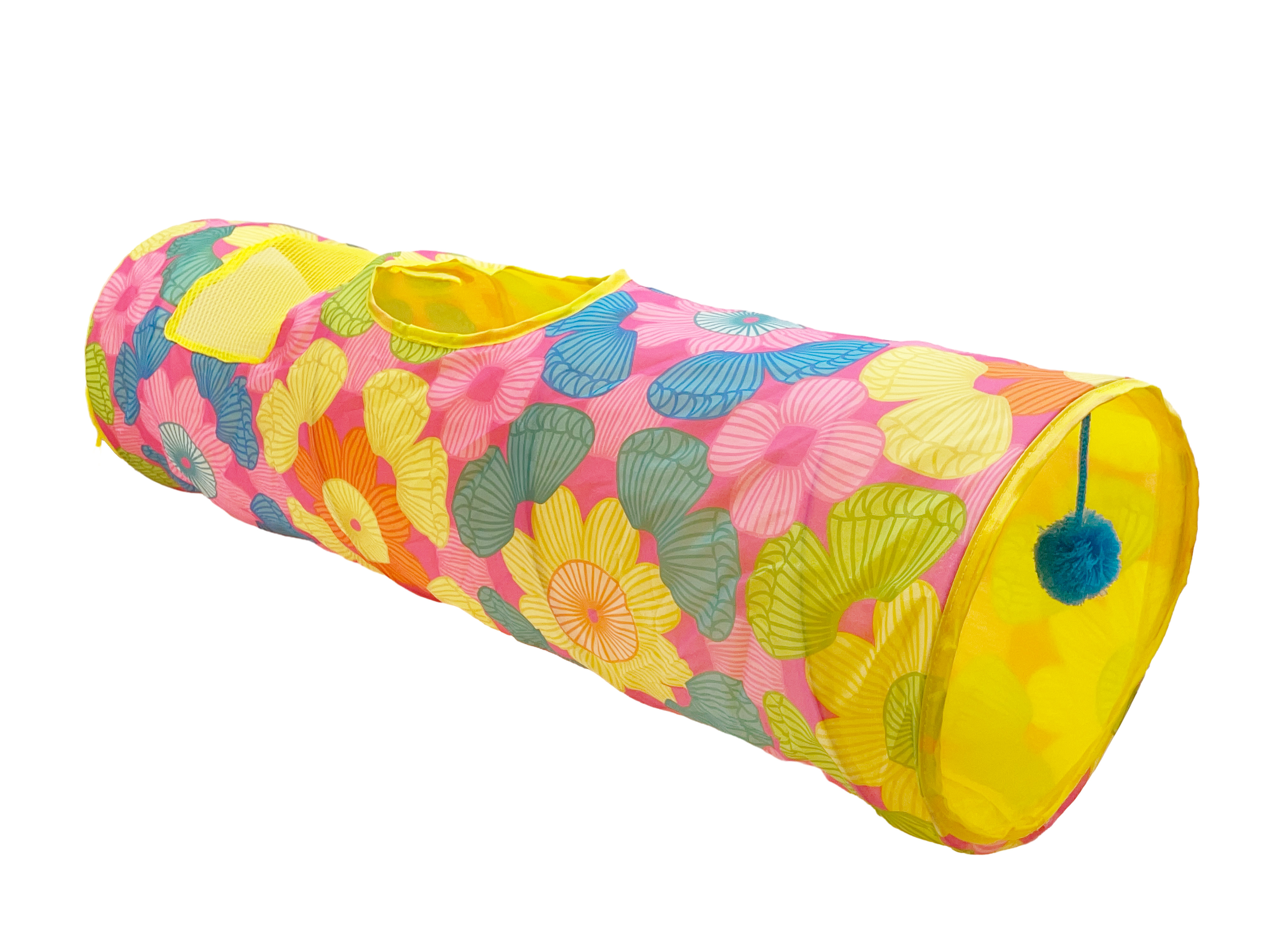 Túnel Dobrável com Estilo Floral para Gato