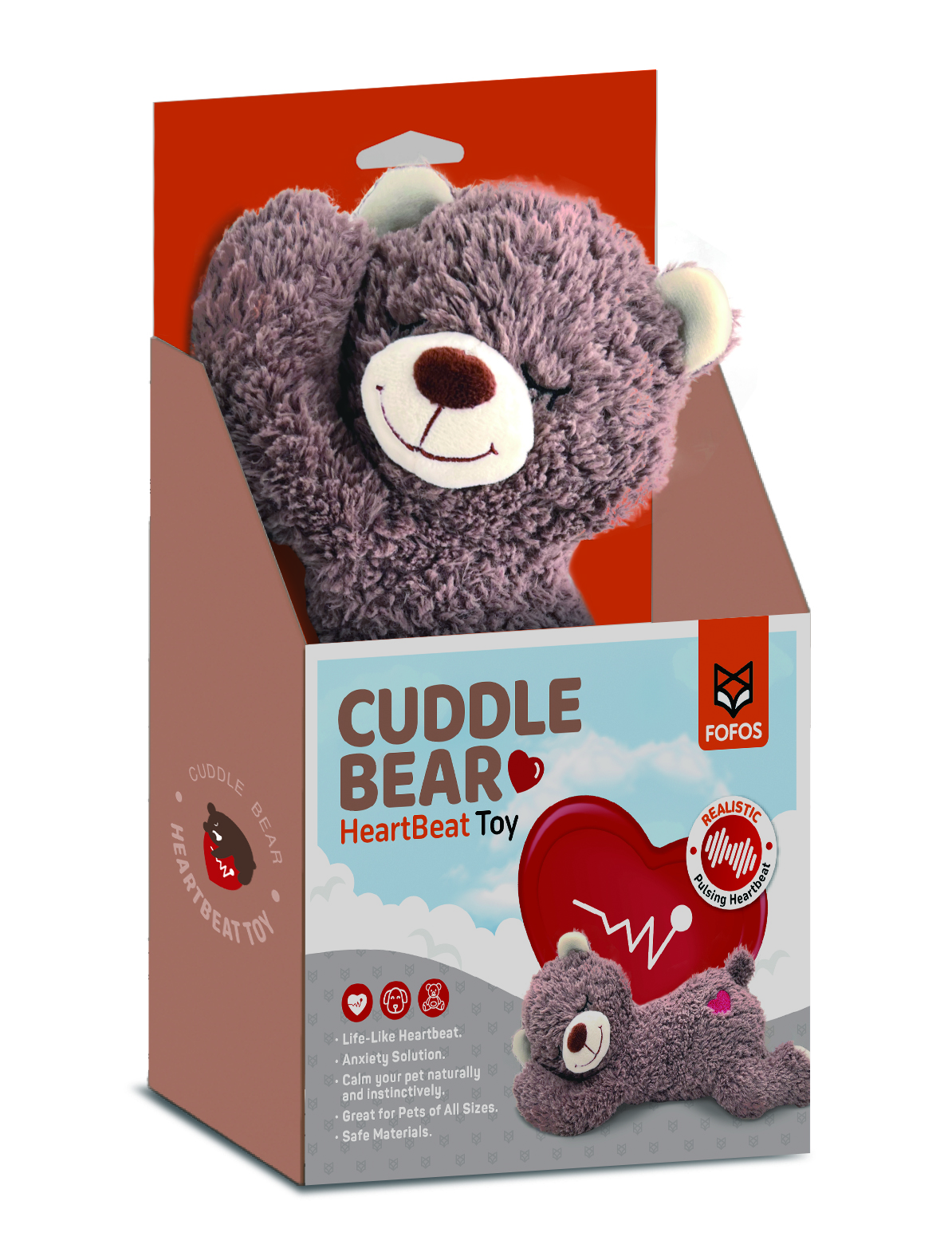 Urso de Peluche com Batimento Cardíaco FOFOS