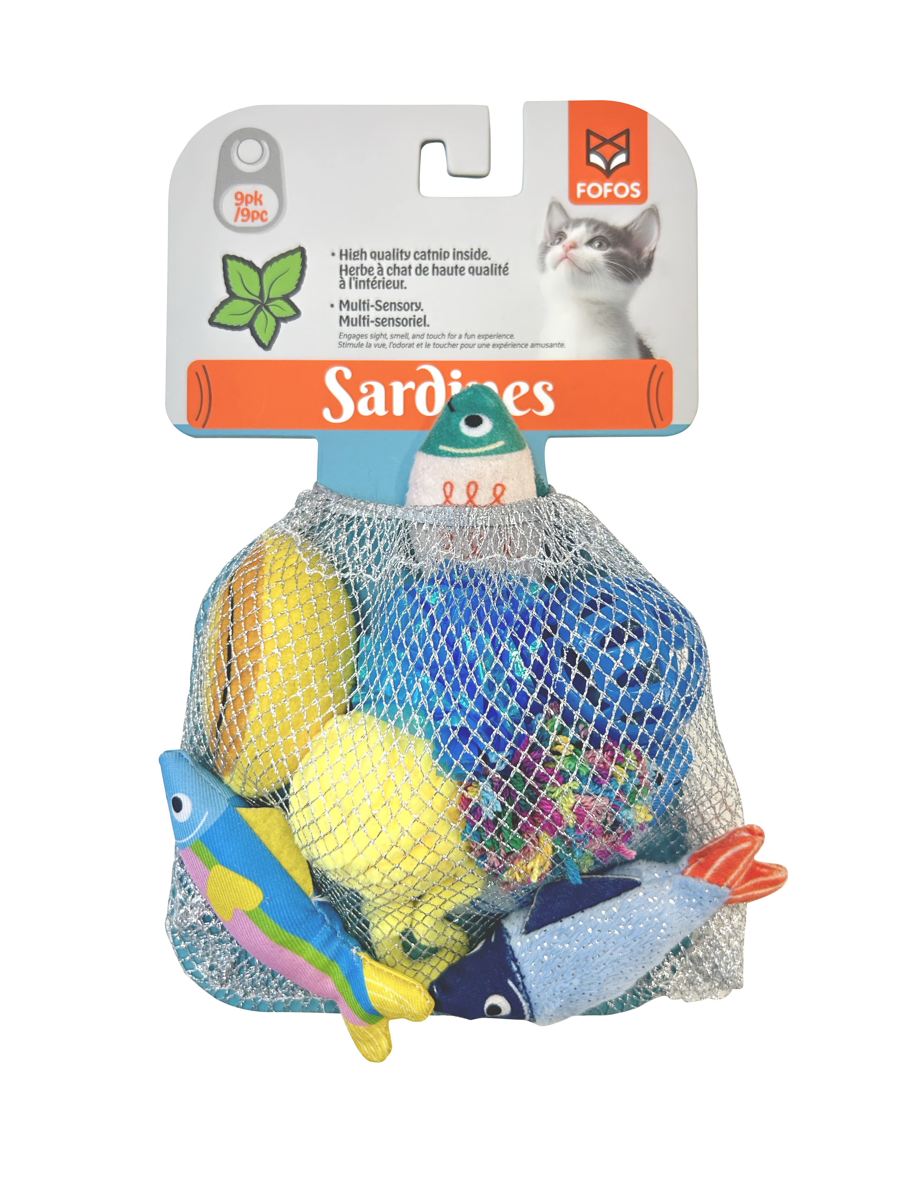 FOFOS Sardinha Brinquedo para Gato (Pack de 9)