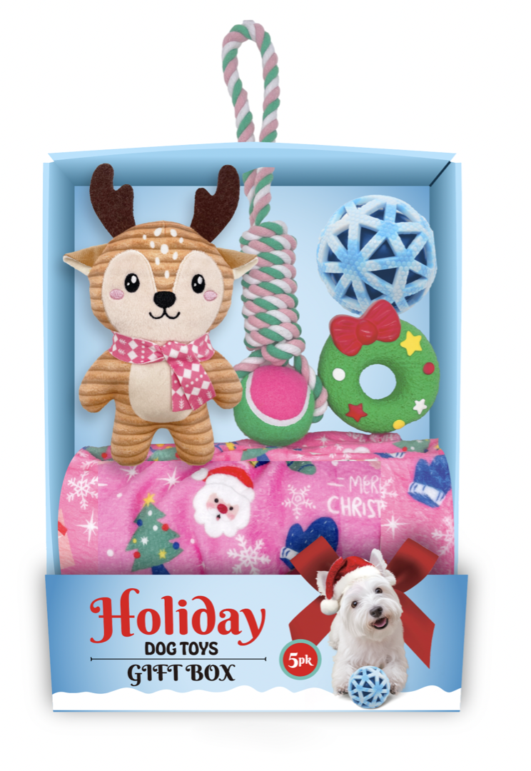 FOFOS Pack de Presentes de Natal para Cães Rena (5 peças)